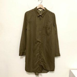 Treasure & Bond M Shirt Dress Long Sleeve Utility